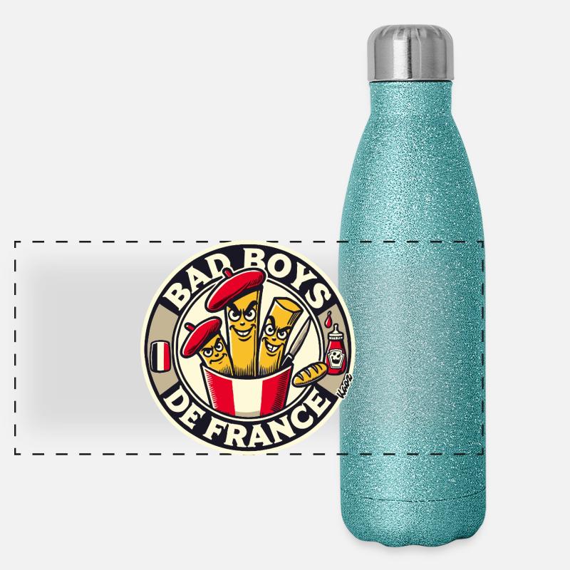 Conception du trio de bérets frites Gourde isotherme panoramique pailletée 500 ml