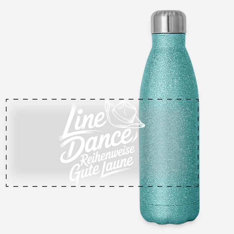 Line Dance Gute Laune Panorama Glitzer Isolierflasche 500 ml