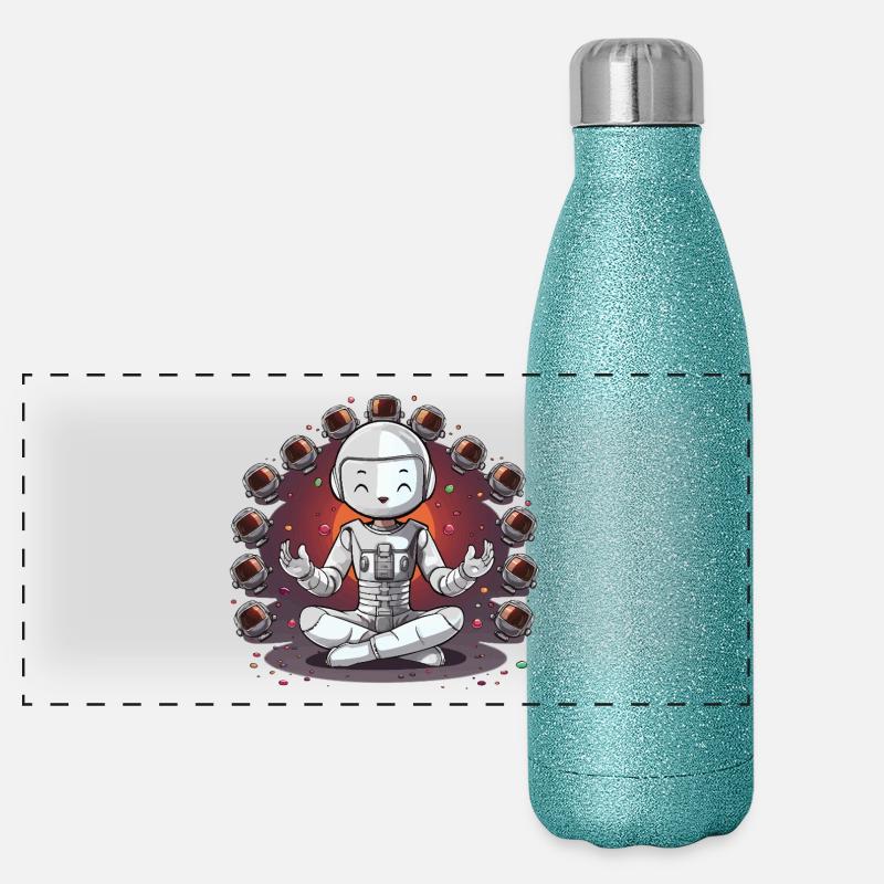 Le yogi de l’espace dans Astronaut Gourde isotherme panoramique pailletée 500 ml