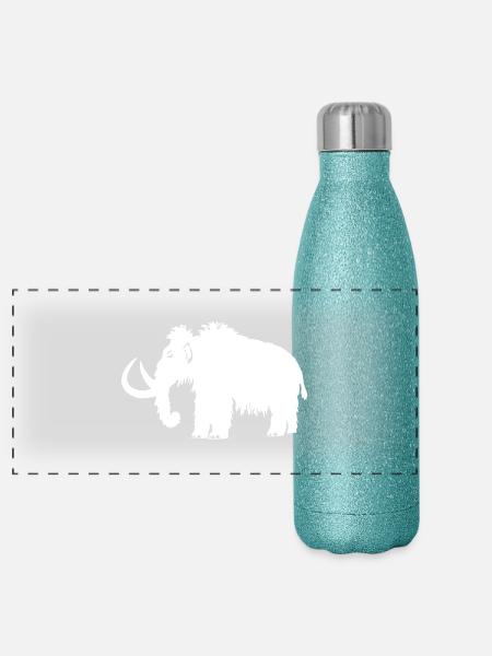 Mammut - Panorama Glitzer Isolierflasche 500 ml - Blau Glitzer