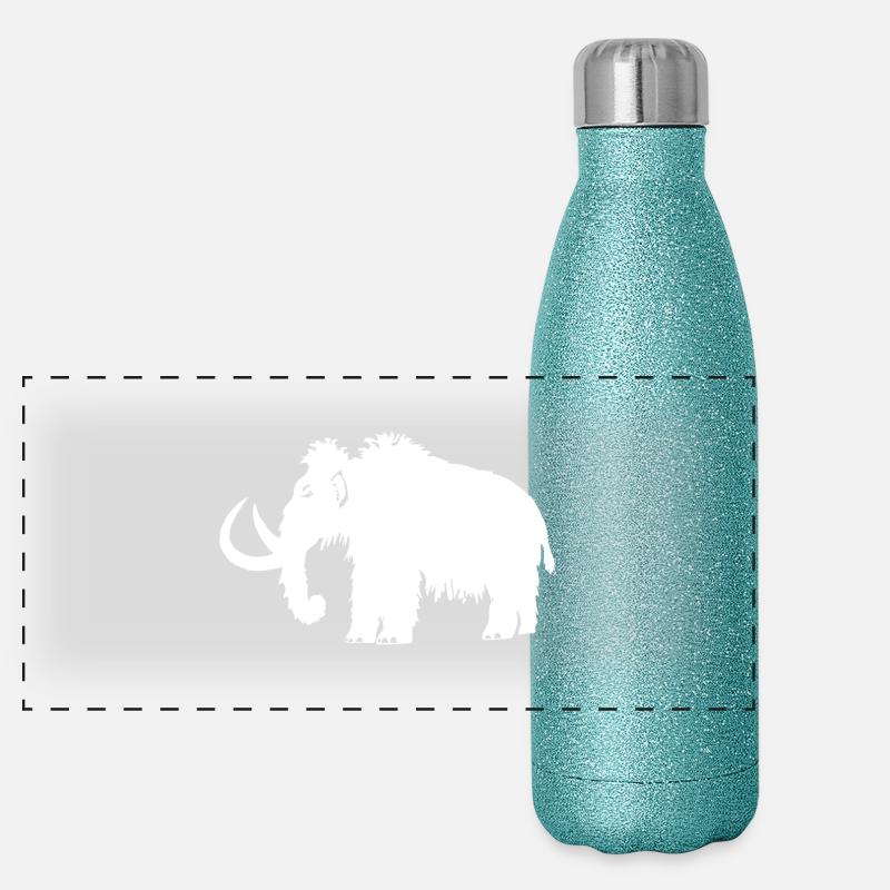 Mammut - Panorama Glitzer Isolierflasche 500 ml - Blau Glitzer