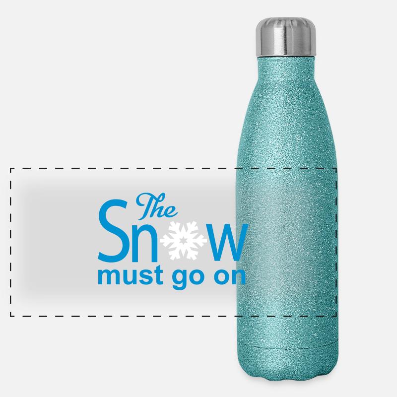 La neige doit continuer Gourde isotherme panoramique pailletée 500 ml