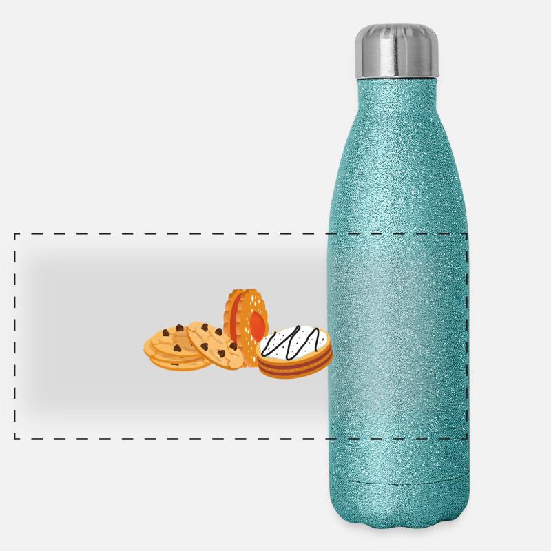 de nombreux cookies | Tas de biscuits Gourde isotherme panoramique pailletée 500 ml