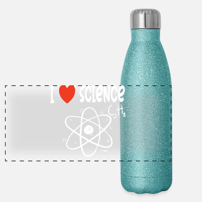I love science Panoramic Glitter Thermal Bottle 500 ml