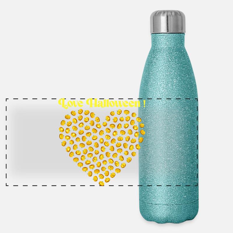 LOVE HALLOWEEN Gourde isotherme panoramique pailletée 500 ml