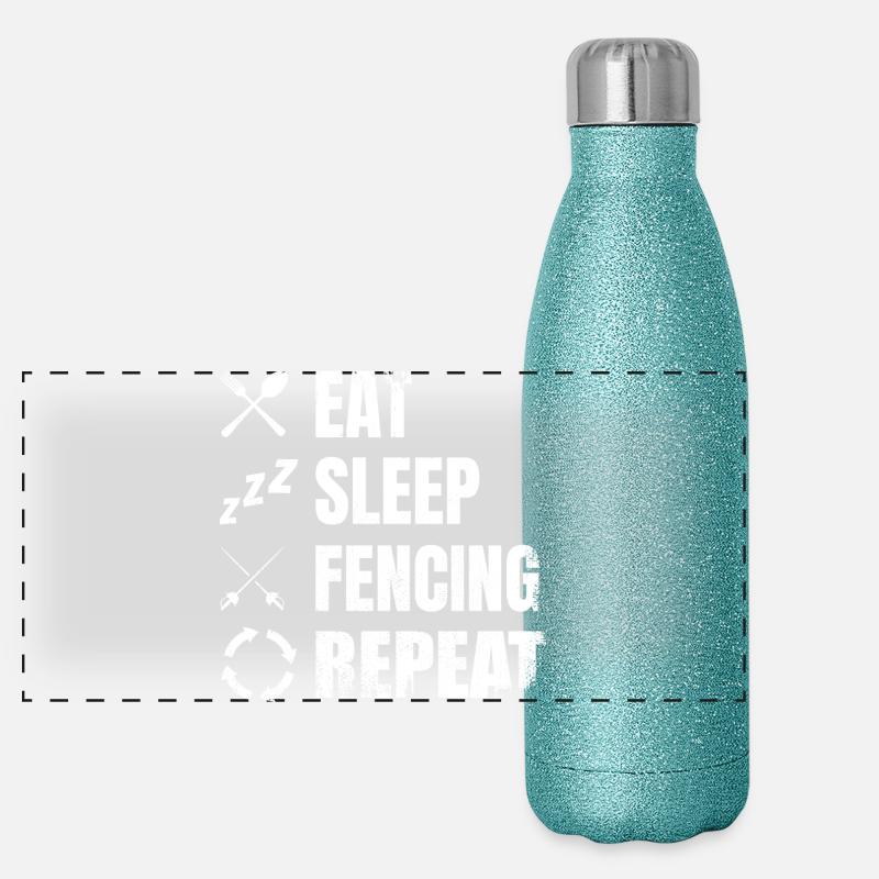 Routine quotidienne de l’escrime Gourde isotherme panoramique pailletée 500 ml