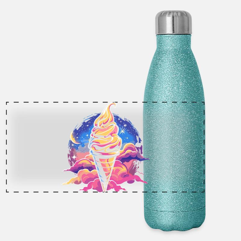 Eistüte Traumhaft Panorama Glitzer Isolierflasche 500 ml