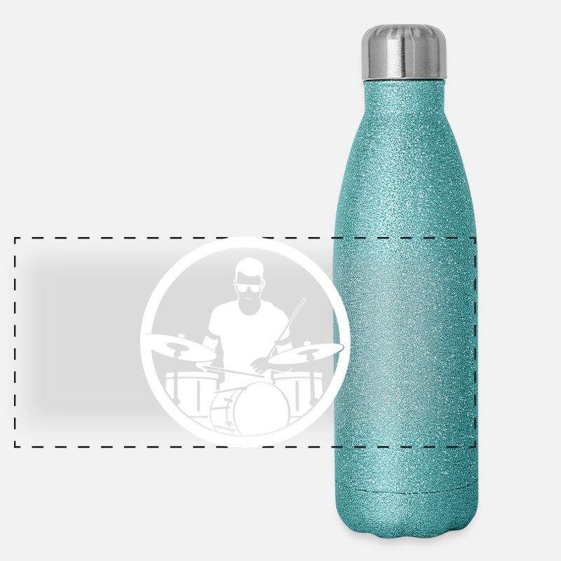 Drummer Panorama Glitzer Isolierflasche 500 ml