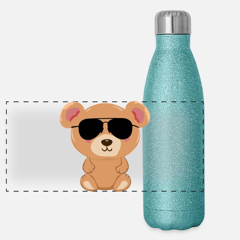 Nounours Gourde isotherme panoramique pailletée 500 ml