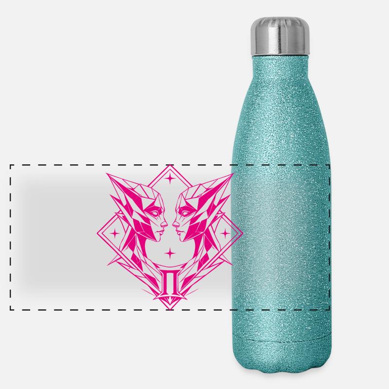 Gemini – Duality & Balance Panoramic Glitter Thermal Bottle 500 ml