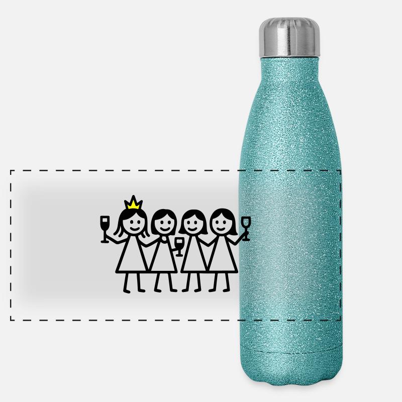 Hen Birthday Panoramic Glitter Thermal Bottle 500 ml