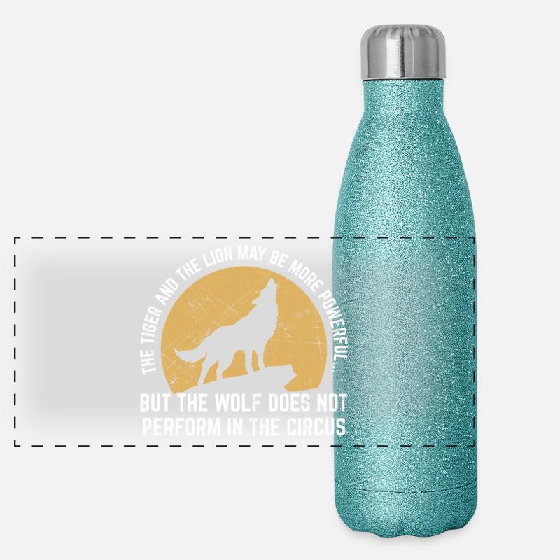 The Wolf Does Not Perform In The Circus Panorama Glitzer Isolierflasche 500 ml