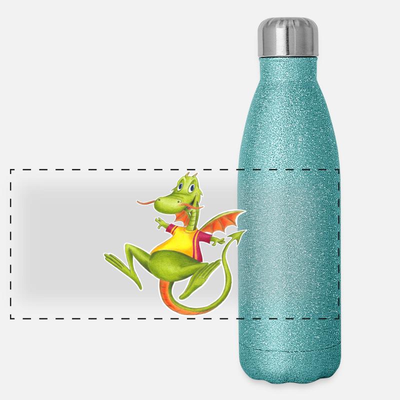 petit dragon Gourde isotherme panoramique pailletée 500 ml