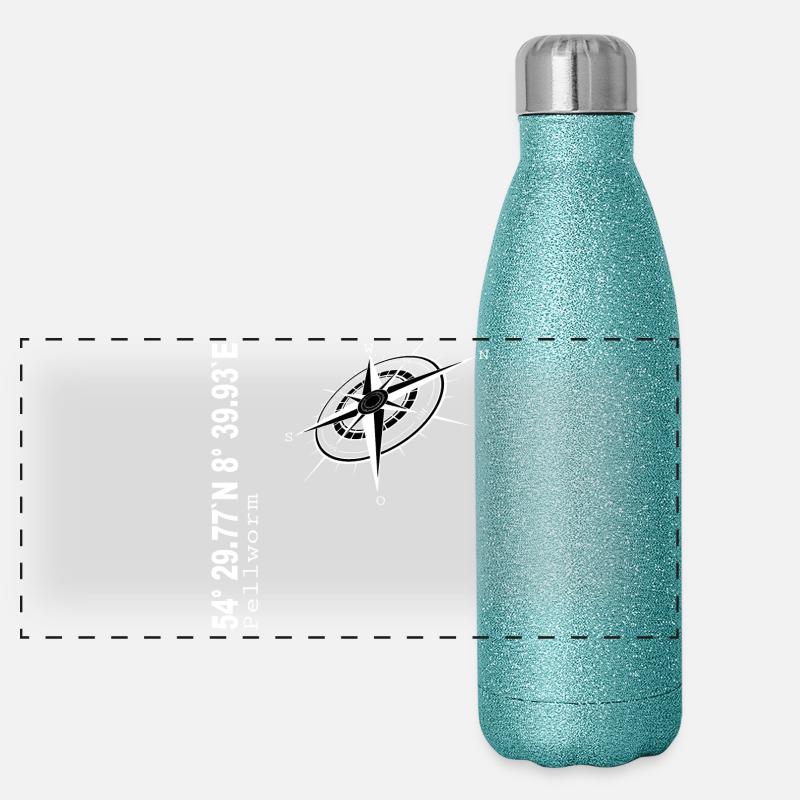Pellworm Panorama Glitzer Isolierflasche 500 ml