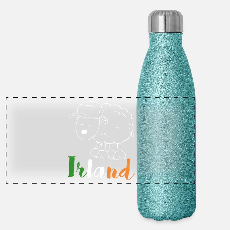 Mouton d’Irlande (version colorée) Gourde isotherme panoramique pailletée 500 ml