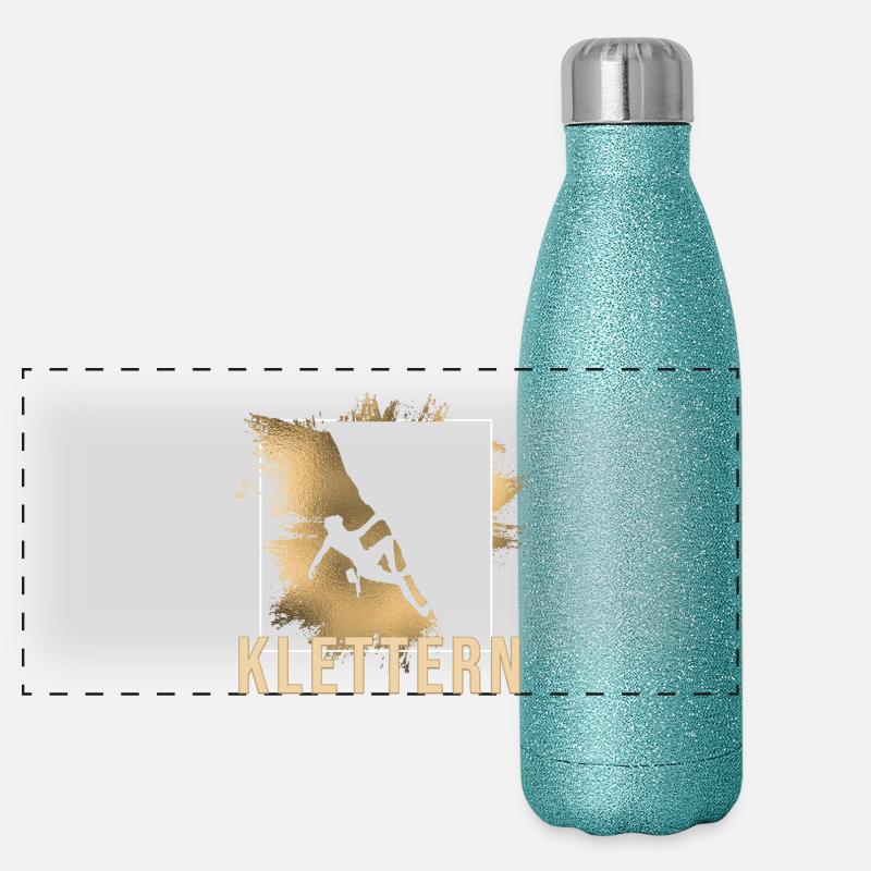 Klettern Panorama Glitzer Isolierflasche 500 ml