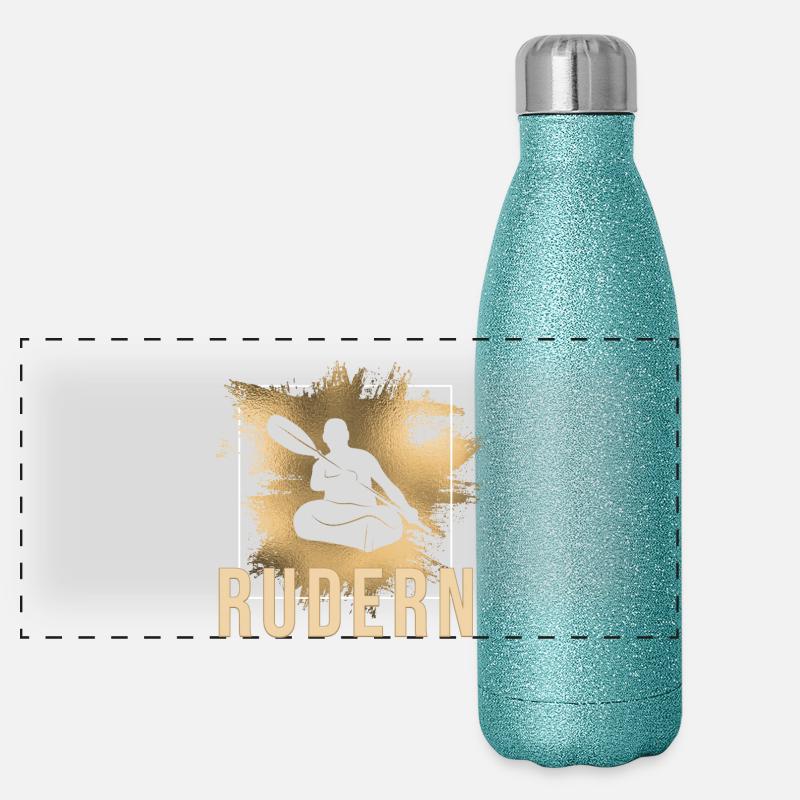 Rudern Panorama Glitzer Isolierflasche 500 ml