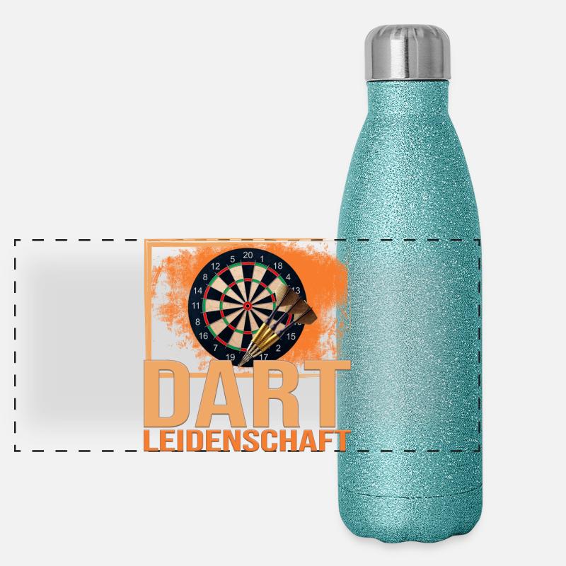 Dart Leidenschaft Panorama Glitzer Isolierflasche 500 ml