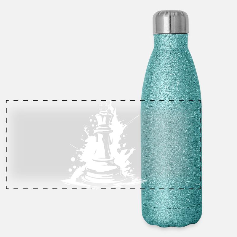 Schachfigur Panorama Glitzer Isolierflasche 500 ml