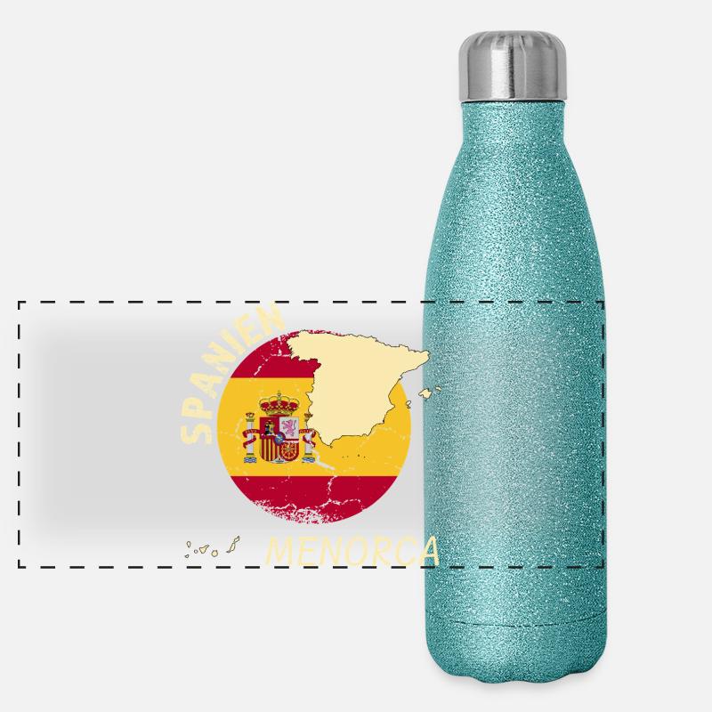 Minorque Gourde isotherme panoramique pailletée 500 ml