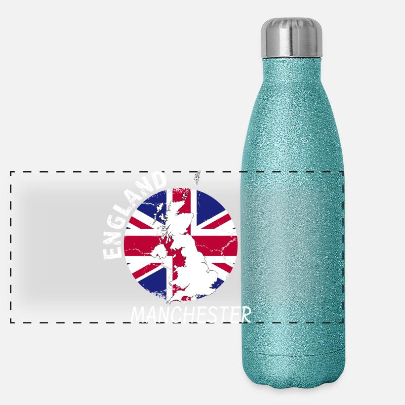 Manchester Panorama Glitzer Isolierflasche 500 ml