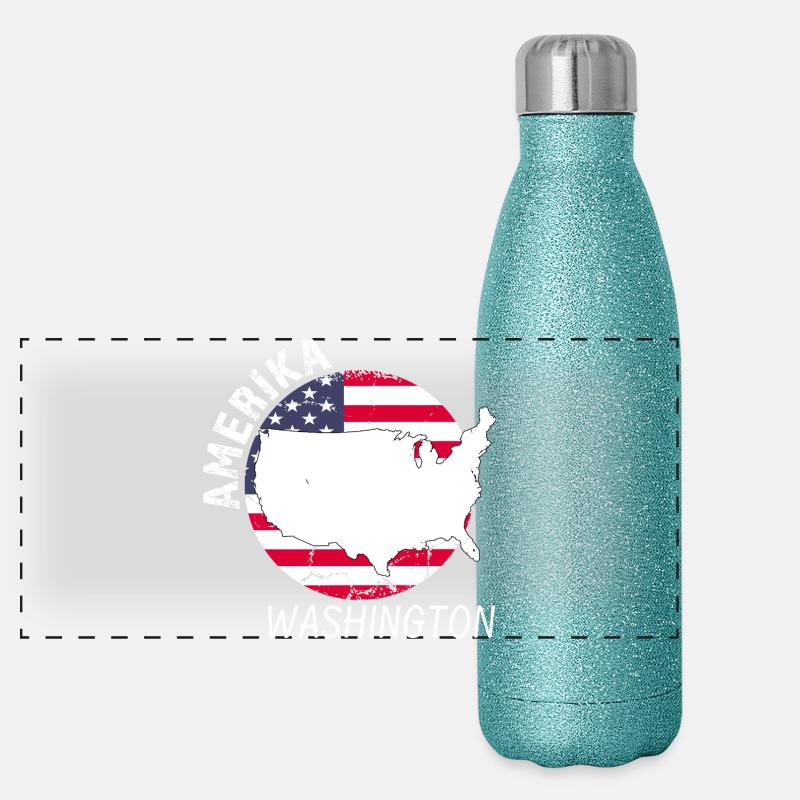 Washington Panorama Glitzer Isolierflasche 500 ml