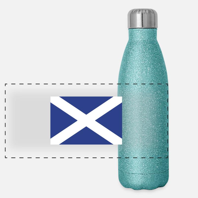 scotland flag Gourde isotherme panoramique pailletée 500 ml