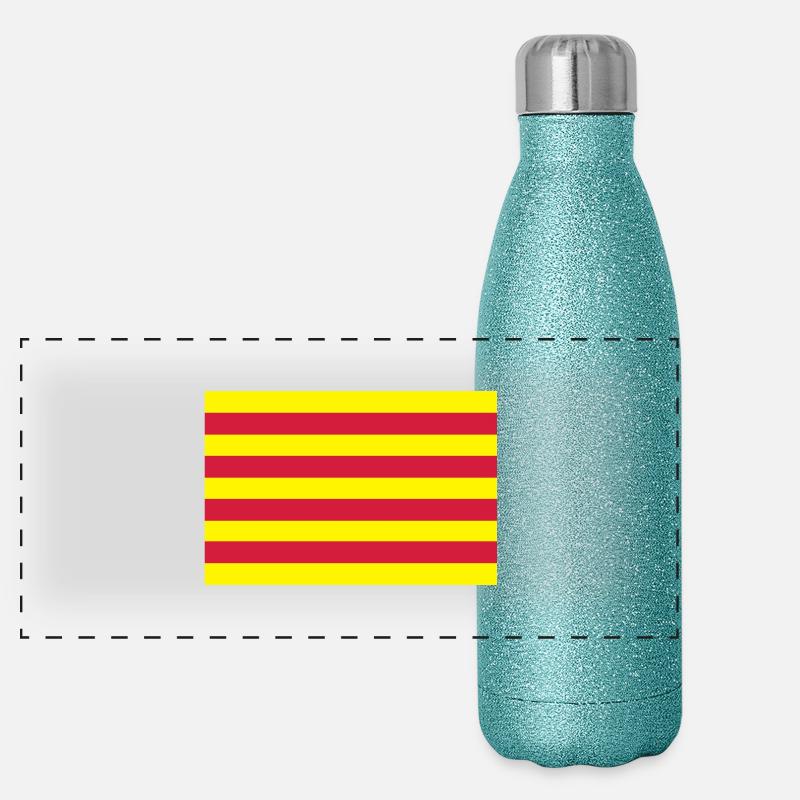 Bandera Catalunya - drapeau catalan Gourde isotherme panoramique pailletée 500 ml