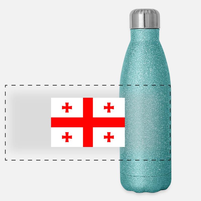 Georgien Panorama Glitzer Isolierflasche 500 ml