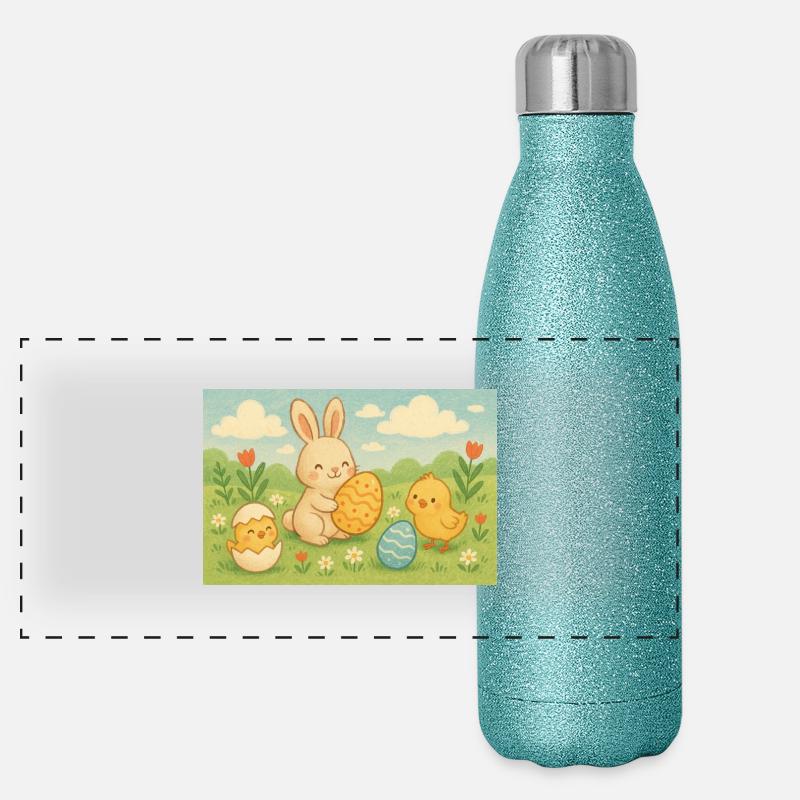 Ostern Panorama Glitzer Isolierflasche 500 ml