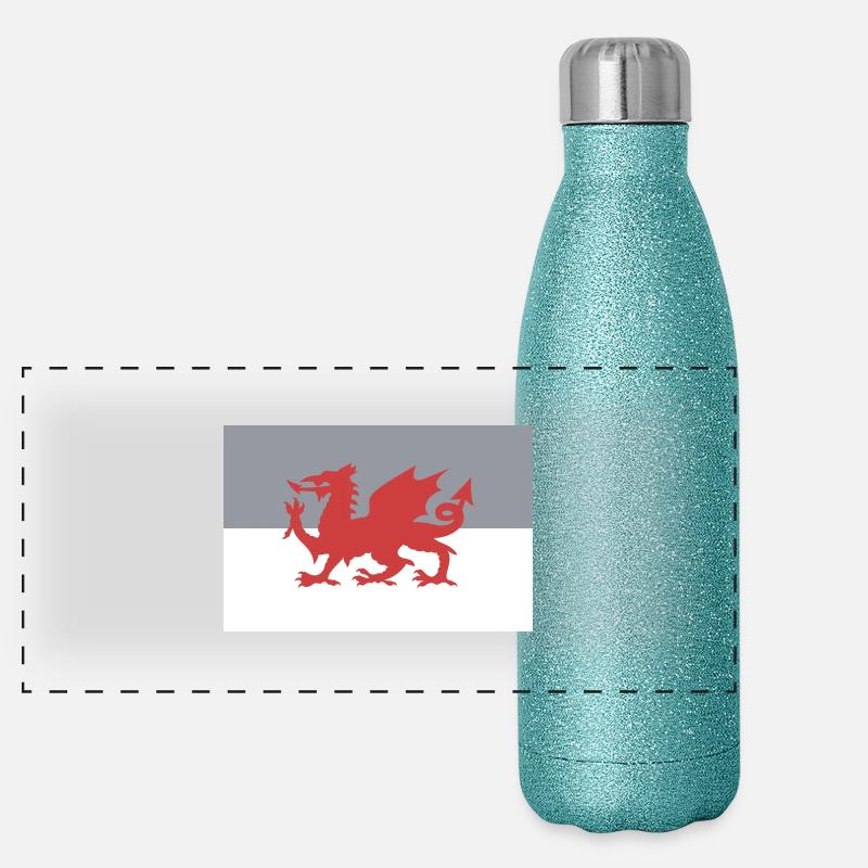 Wales Panorama Glitzer Isolierflasche 500 ml