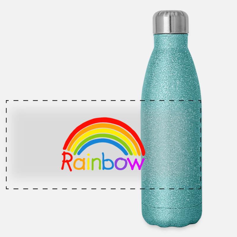 Rainbow rainbow LGBT Panoramic Glitter Thermal Bottle 500 ml