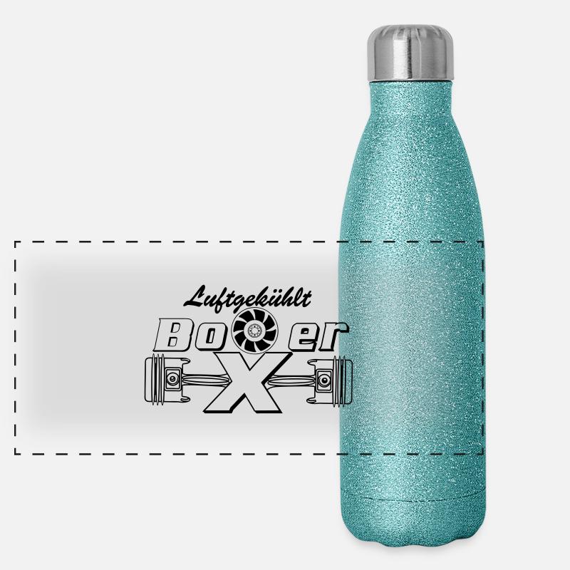 Boxermotor, Boxer, Motor, Luftgekühlt (25) Panorama Glitzer Isolierflasche 500 ml