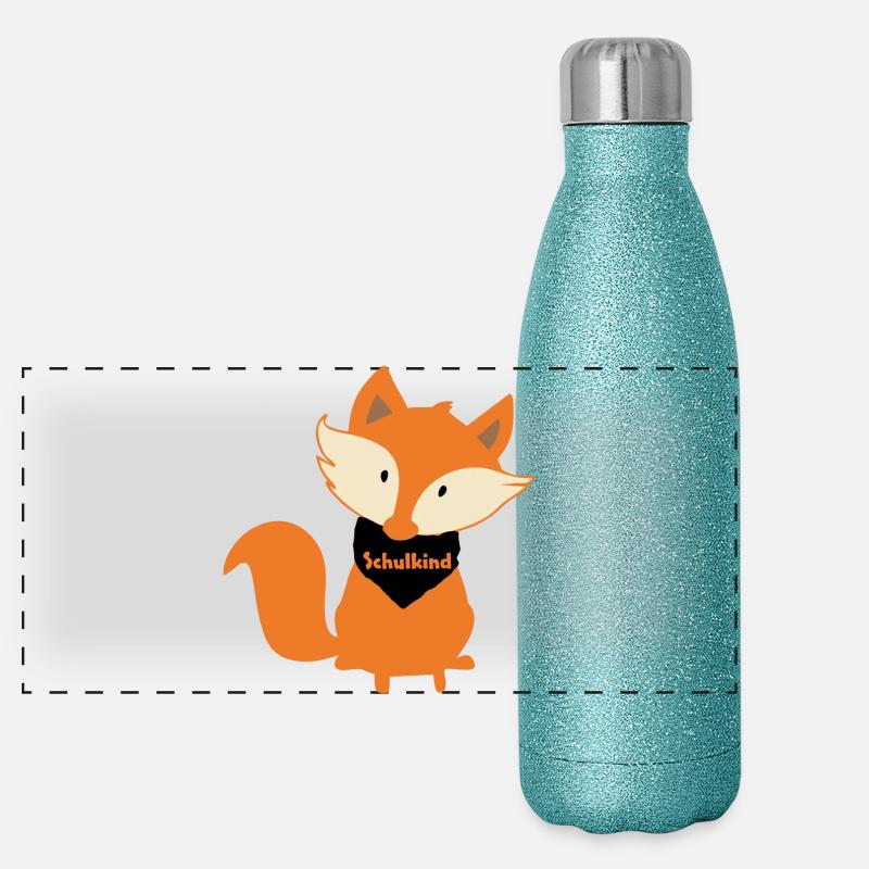 Fuchs Schoolchild Child School Enrolment Panoramic Glitter Thermal Bottle 500 ml