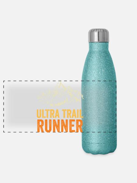 Ultra-Trailrunner - Panorama Glitzer Isolierflasche 500 ml - Blau Glitzer