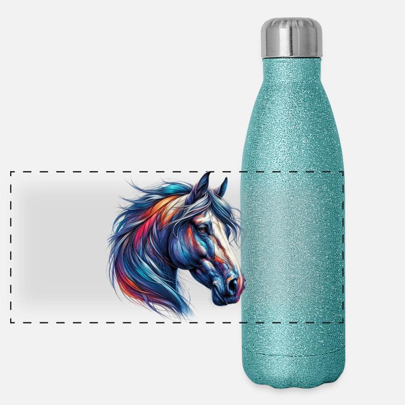 Horse Panoramic Glitter Thermal Bottle 500 ml