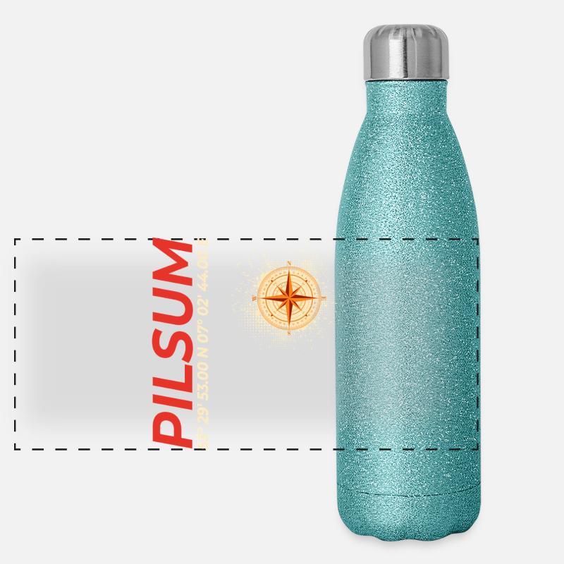 Pilsum Panorama Glitzer Isolierflasche 500 ml