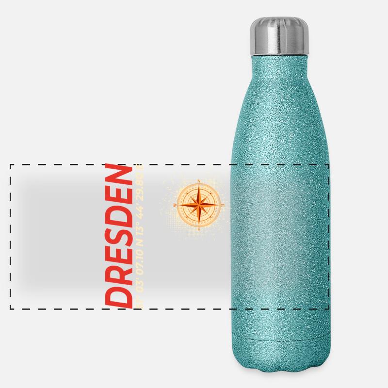 Dresden Panorama Glitzer Isolierflasche 500 ml