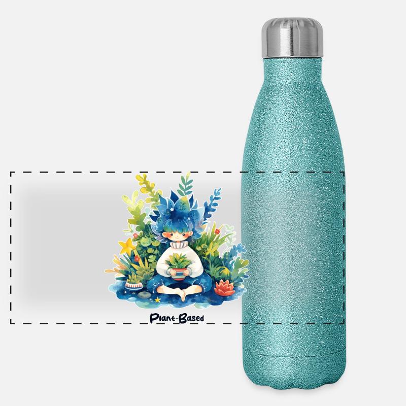 À base de plantes Gourde isotherme panoramique pailletée 500 ml