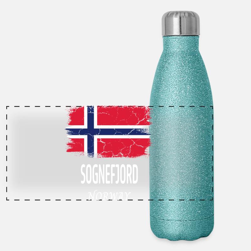 Sognefjord Panorama Glitzer Isolierflasche 500 ml