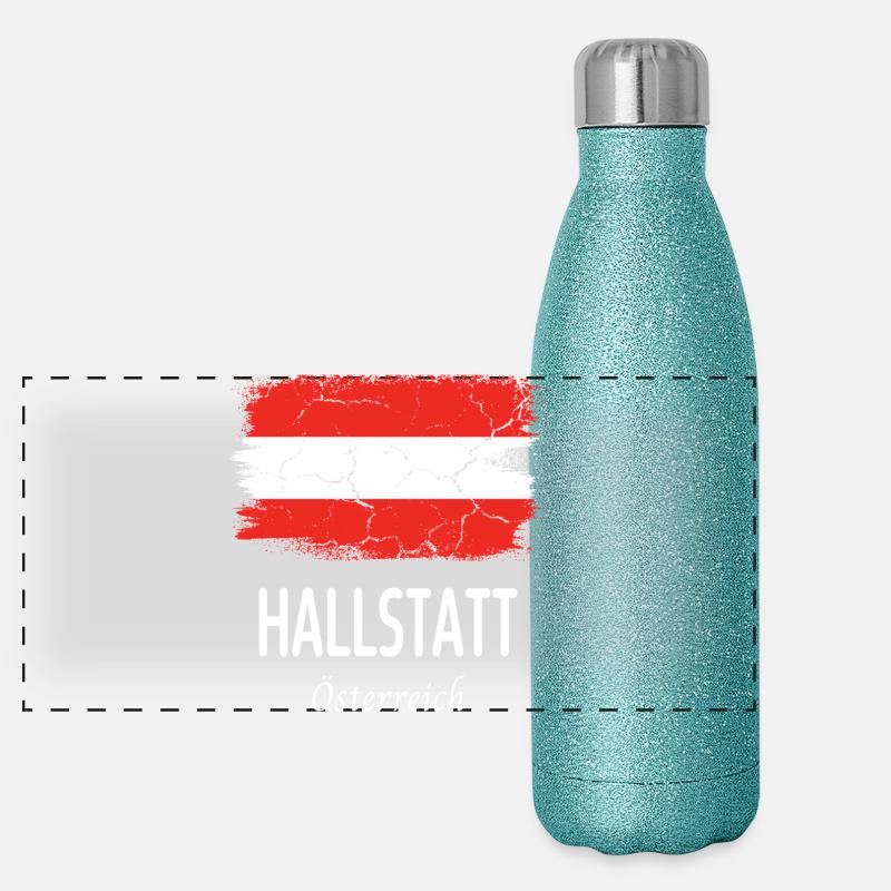Hallstatt Panorama Glitzer Isolierflasche 500 ml