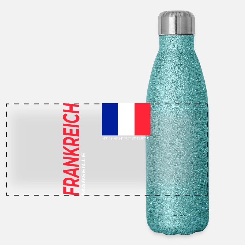 Marseille Gourde isotherme panoramique pailletée 500 ml