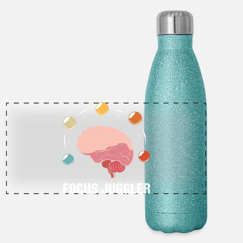 Don de l’autisme TDAH autiste Asperger Gourde isotherme panoramique pailletée 500 ml