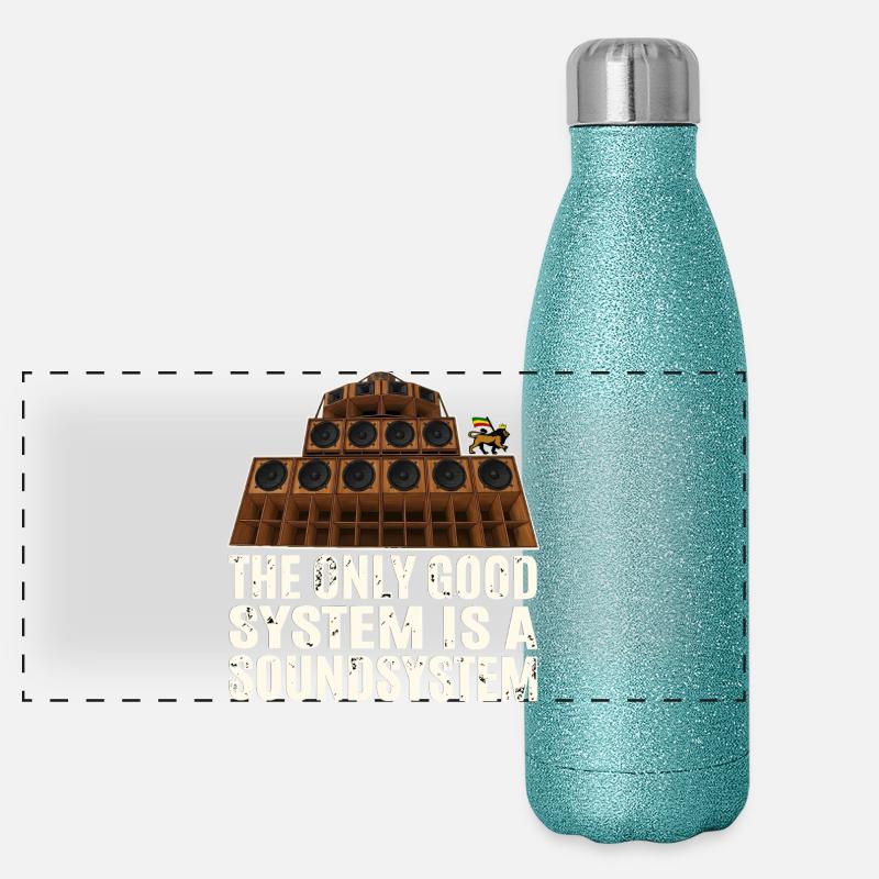 Sound System Reggae Gourde isotherme panoramique pailletée 500 ml