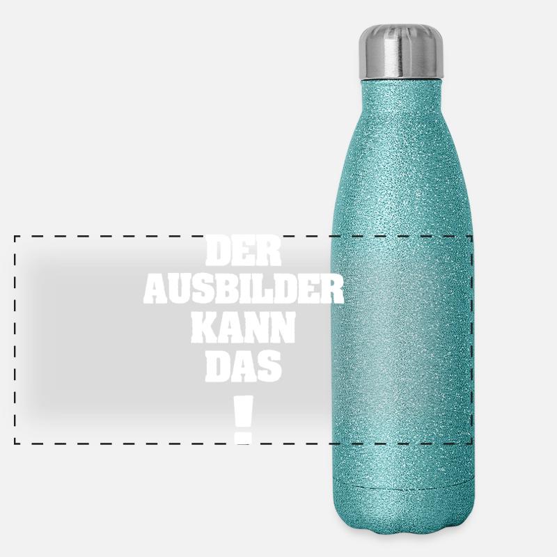 Spruch Ausbilder Panorama Glitzer Isolierflasche 500 ml