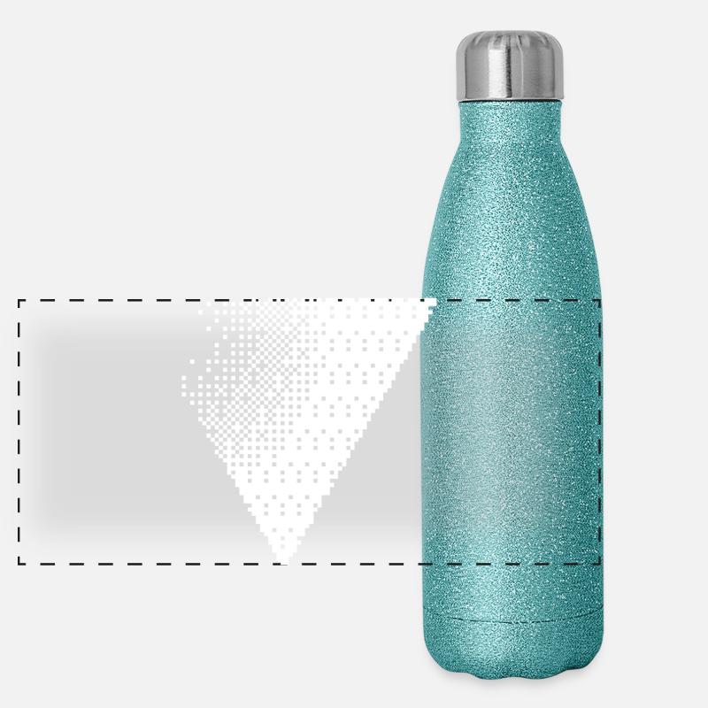 Fondu géométrique en triangle pointillé Gourde isotherme panoramique pailletée 500 ml