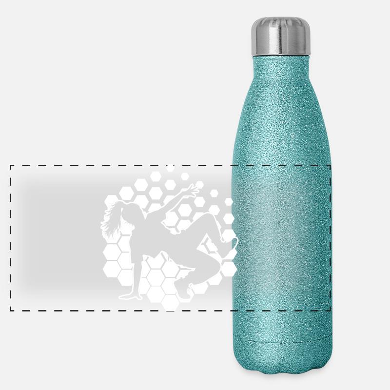 Gift idea for the breakdancer with street dance Panoramic Glitter Thermal Bottle 500 ml