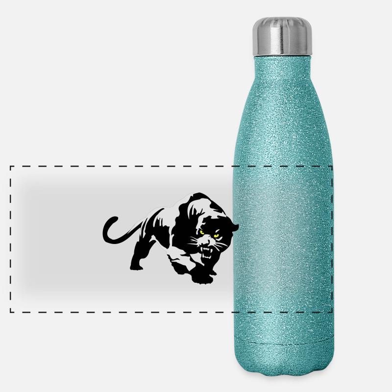 Panther Panorama Glitzer Isolierflasche 500 ml
