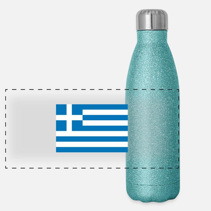 greece Panoramic Glitter Thermal Bottle 500 ml
