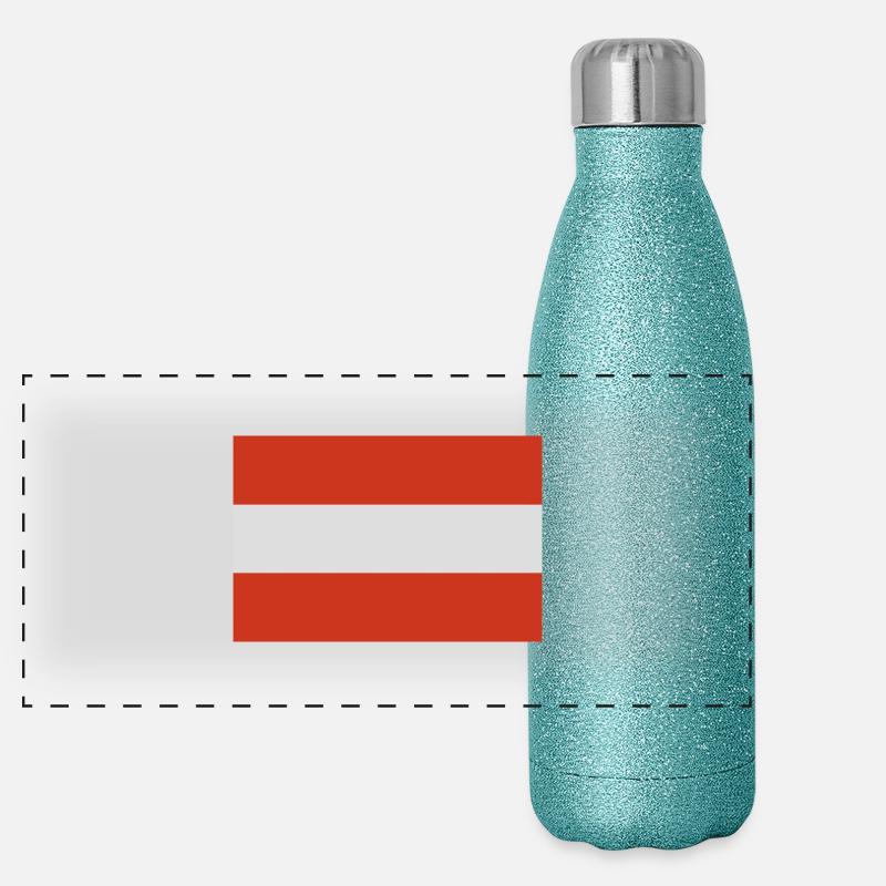 oesterreich - Panoramic Glitter Thermal Bottle 500 ml - blue glitter